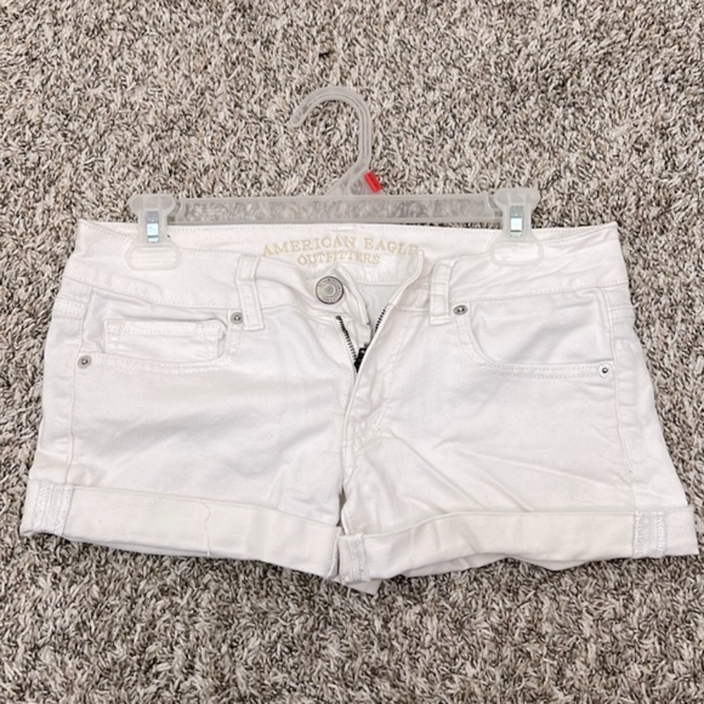 American Eagle White Jean Shorts, Size 27 Waist